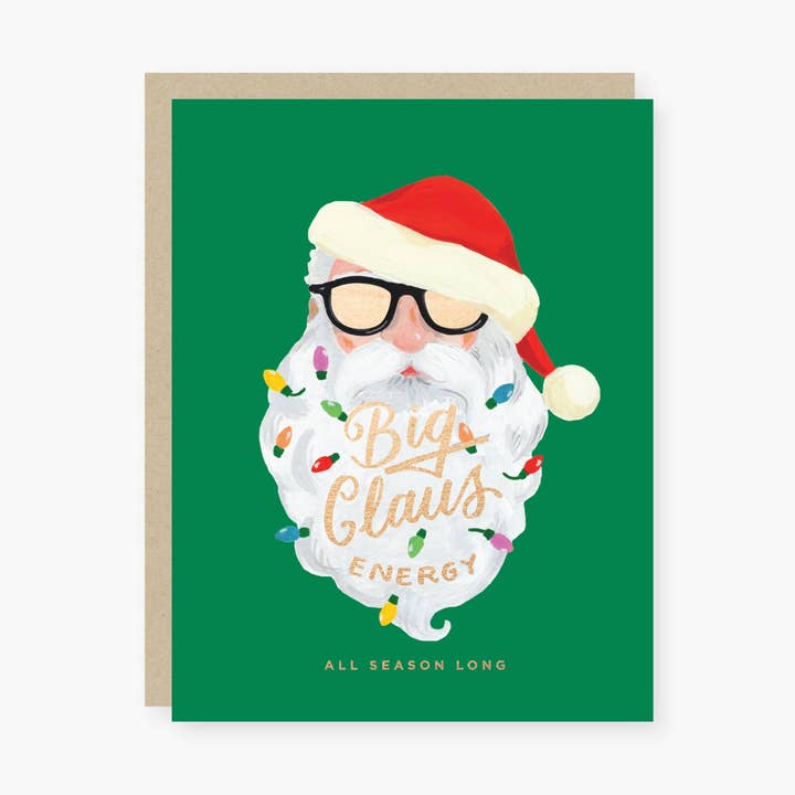 2021co x Holiday Junkie Cartão de Natal Big Claus Energy por atacado de 2021 Co.
