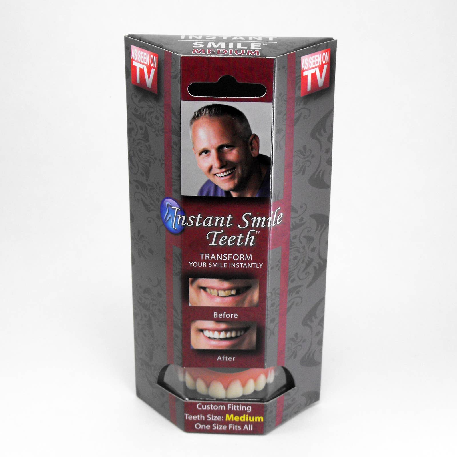 Billy Bob Products - Vente Set de soins bucco-dentaires - Sourire Instantané Dents de Luxe, Teinte Naturelle - Petit ou Moyen1