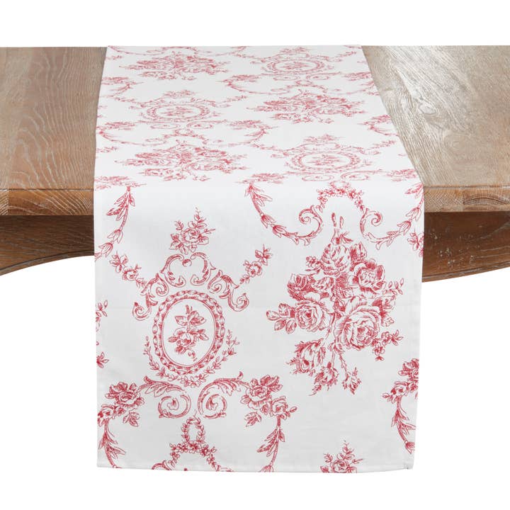 Saro Lifestyle – wholesale Löpare – Toile Floral Runner5