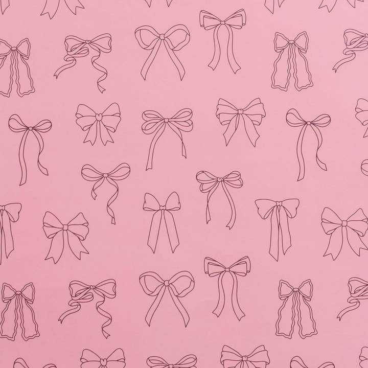 Jennifer Tune - Wholesale Flat Wrap - Pink Bows Gift Wrap3