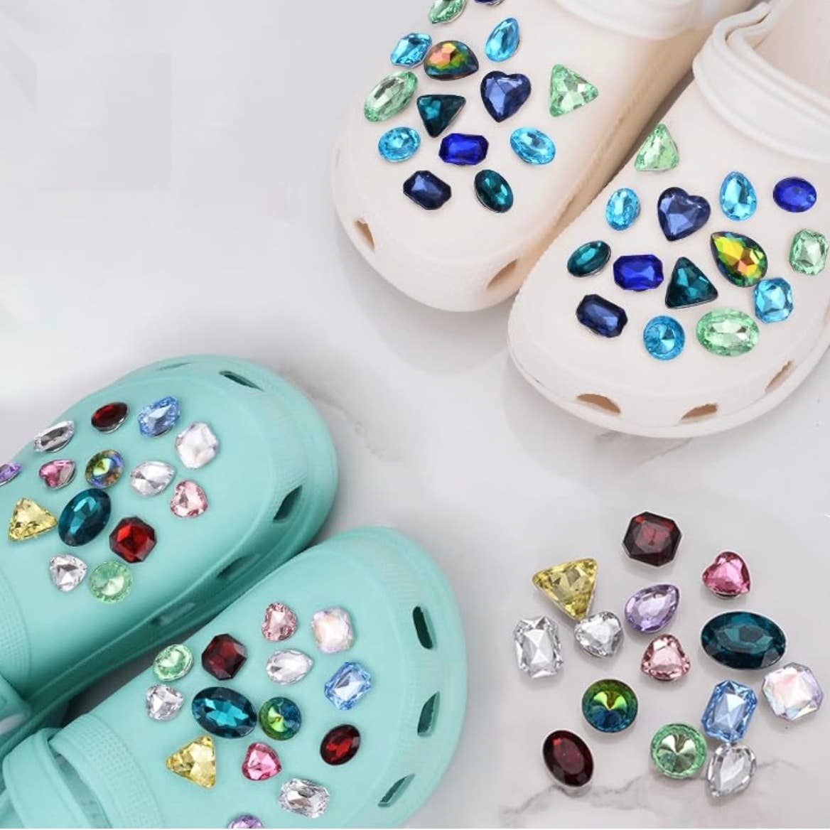 SugarQuoteMeNot LLC - Wholesale Shoe Accessories - 4 Gem Shoe Charms5