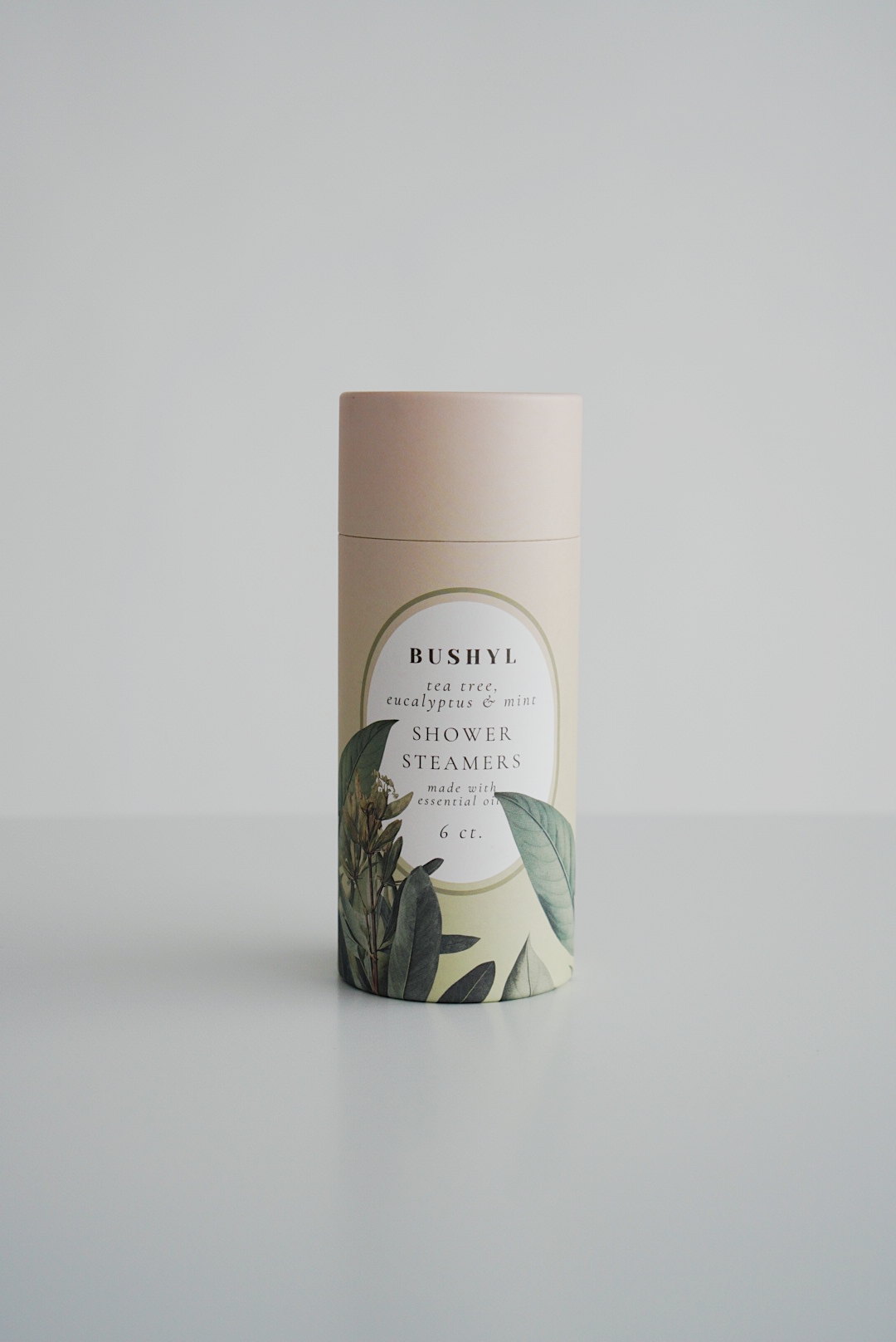 Bushyl - Vente Bombe de douche/galet bien-être pour la douche - Tablettes effervescentes pour douche au Tea Tree, Eucalyptus et Menthe (lot de 6)1