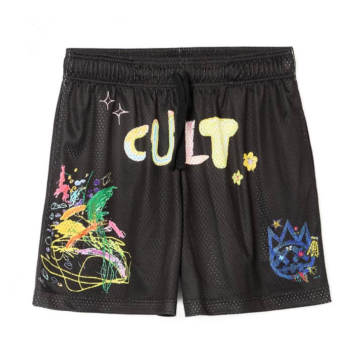 Calções de Malha da Cult em Grafite por atacado de Cult of Individuality