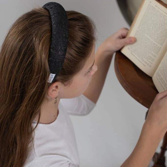 Woven headband black for wholesale by Le enfant