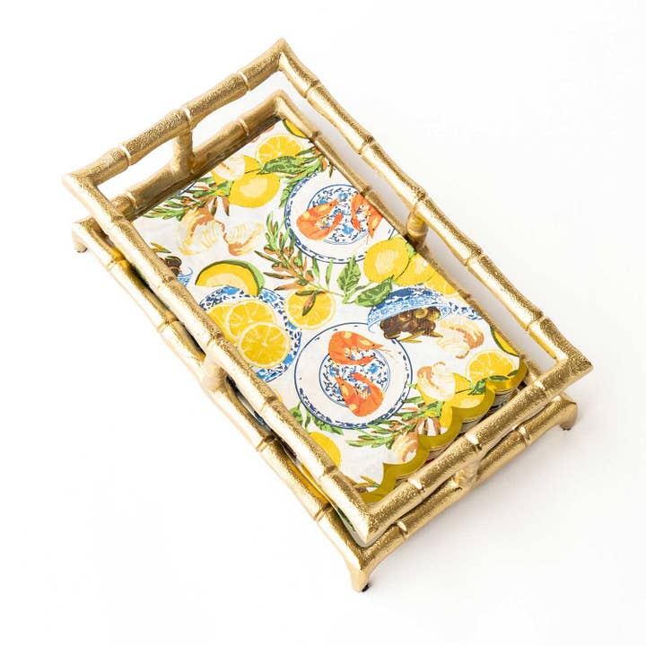 8 Oak Lane - Vendita all'ingrosso Tovagliolo monouso - Confezioni di Asciugamani di Carta Ospite Limone Santorini1