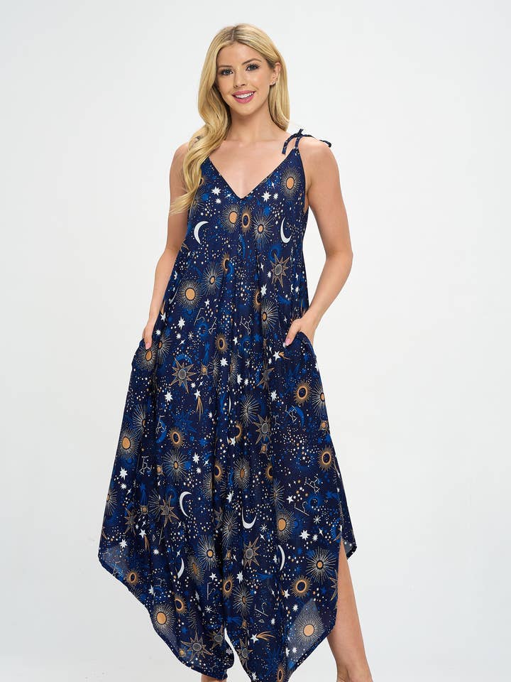 Kathmandu Imports - Wholesale Jumpsuit - Women's - Galaxy Print Jumpsuit (TH-1770)
