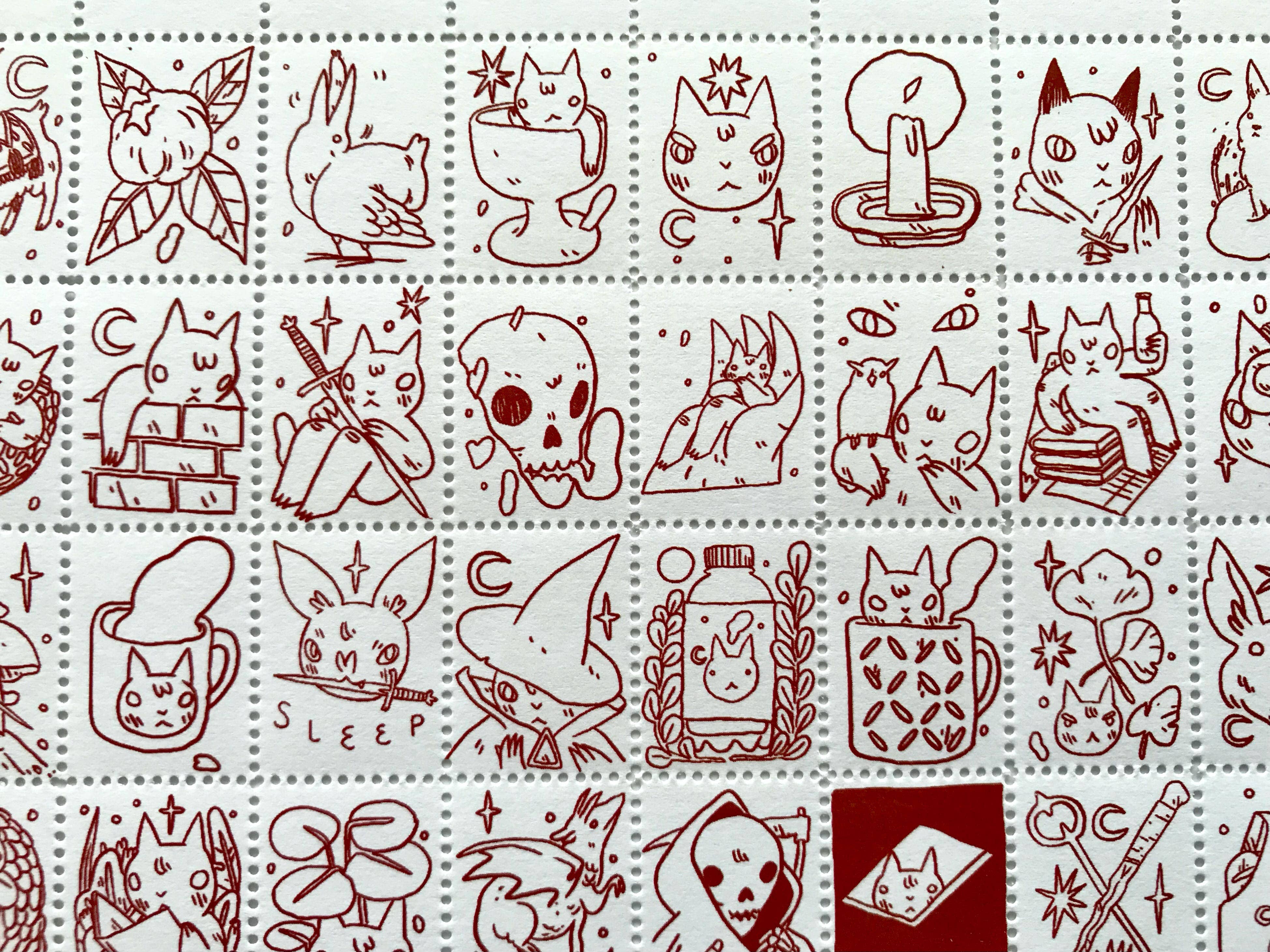 The Portland Stamp Company - Wholesale Rubber/Decorative Stamp - Creatures by Deth P. Sun - Lick & Stick Stamps3