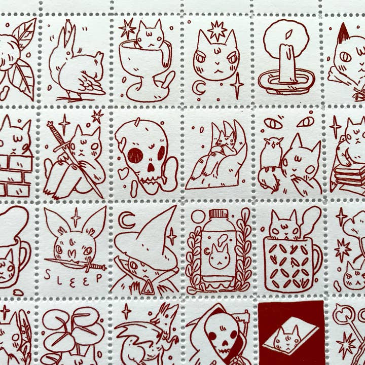 The Portland Stamp Company - Wholesale Rubber/Decorative Stamp - Creatures by Deth P. Sun - Lick & Stick Stamps3
