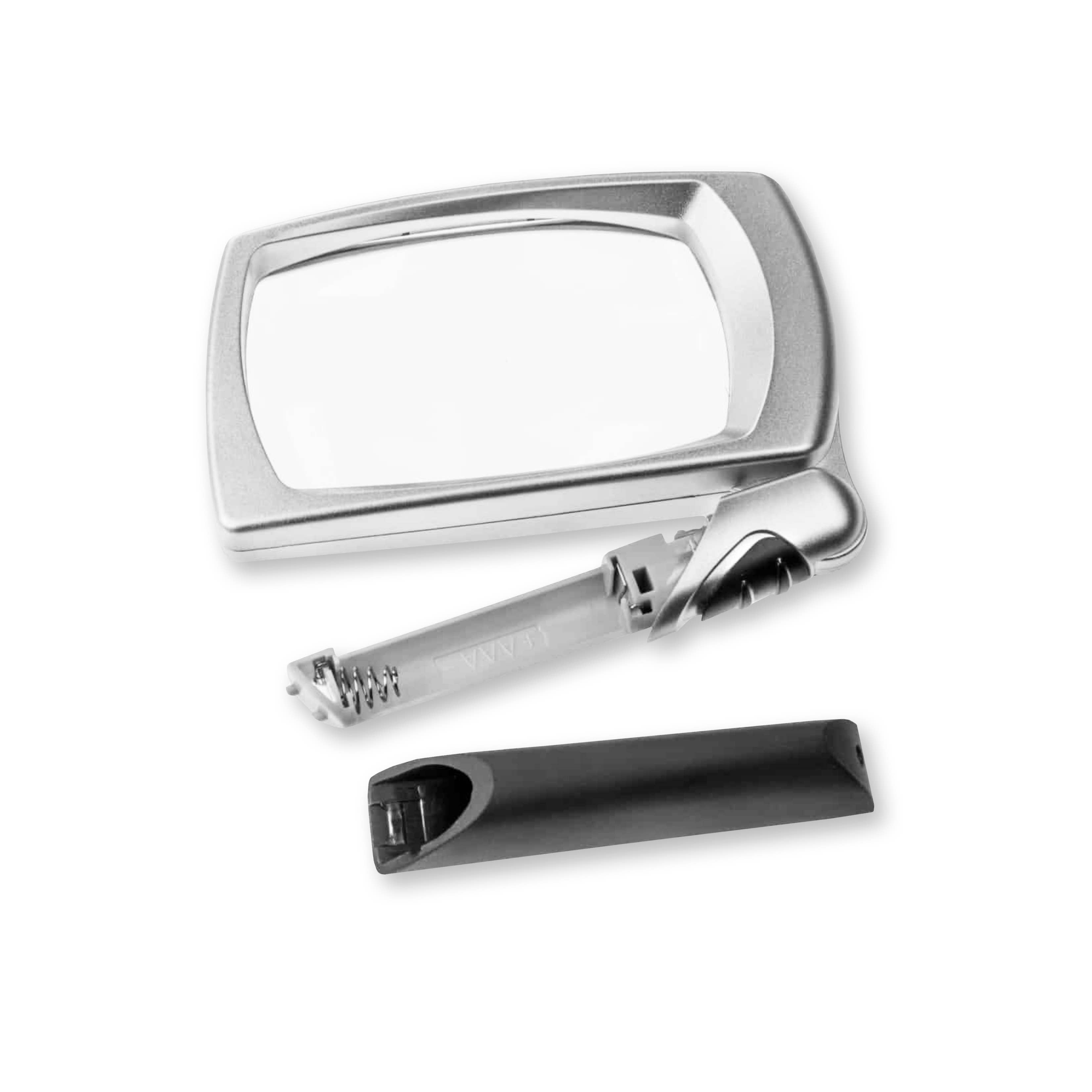 Carson - Wholesale Magnifying Glass - Folding Handle Rectangular LED Lighted Magnifying Glass4