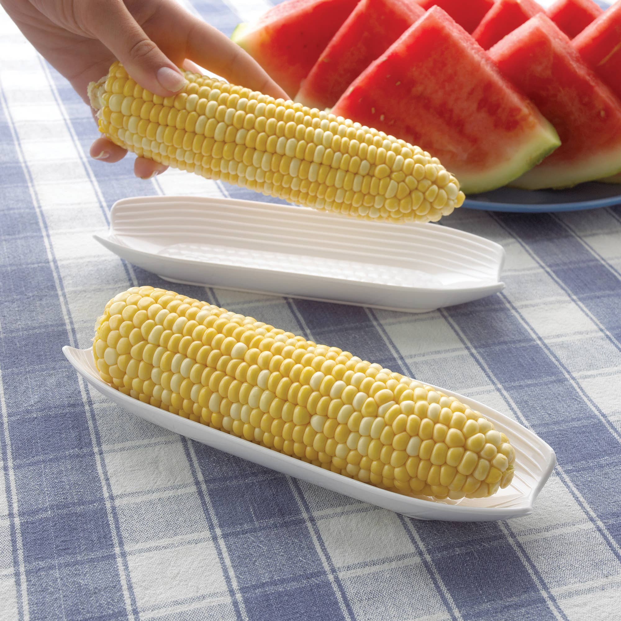 Fox Run Brands - Vendita all'ingrosso Vassoi da portata - Fox Run Corn on the Cob, set di 2 piatti, 7,6 x 21,5 cm3