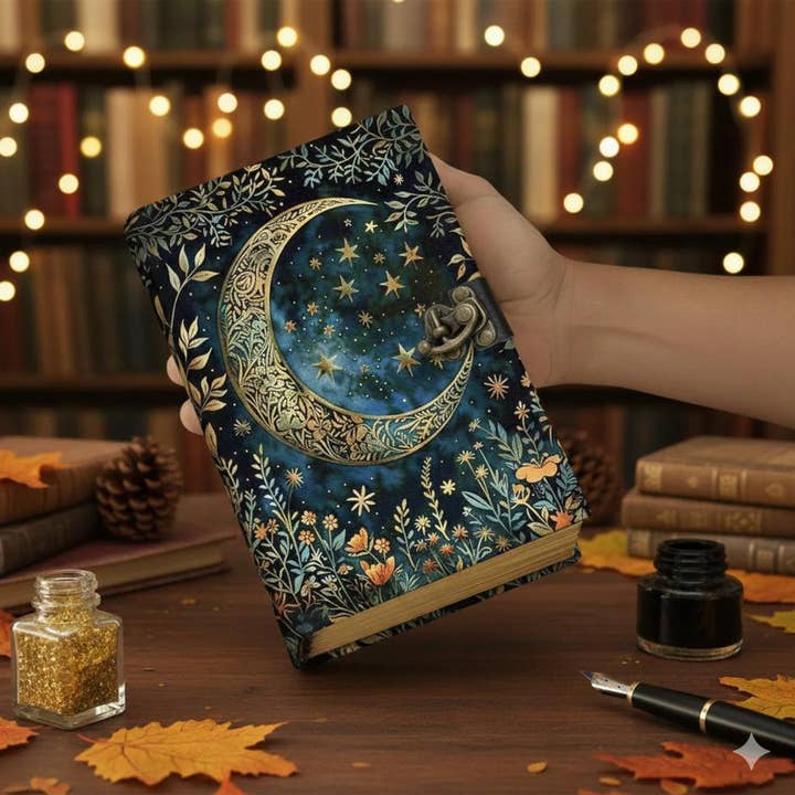 Moon Phase Leather Grimoire Book of Shadows Spellbook Journa for wholesale by MNM HANDICRAFTS