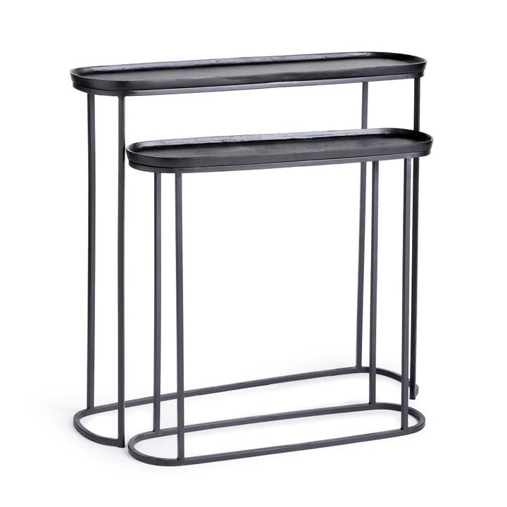 Ziva Console Tables, Set of 2, Black for wholesale by Napa Home & Garden