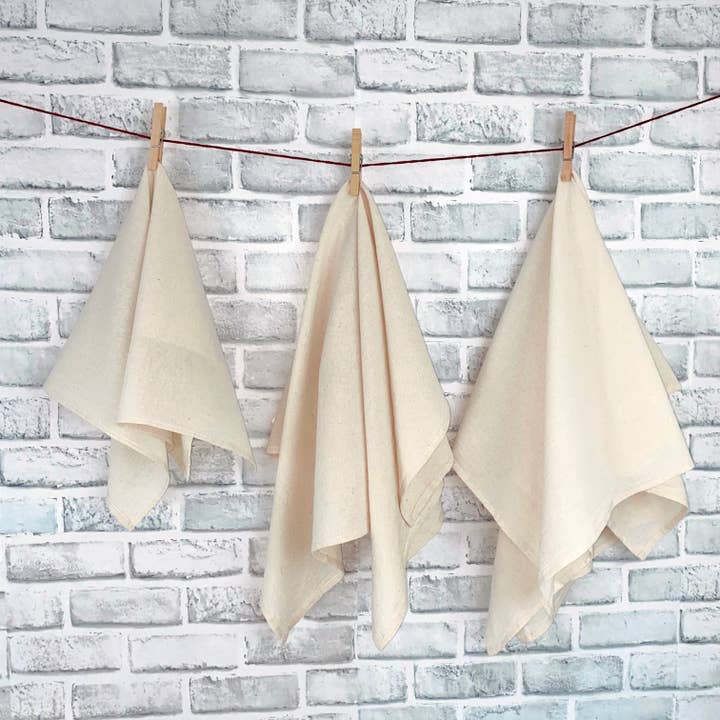 Cotton Creations - Wholesale Tea Towel - Natural Flour Sack Towel 18 x 22: Packs