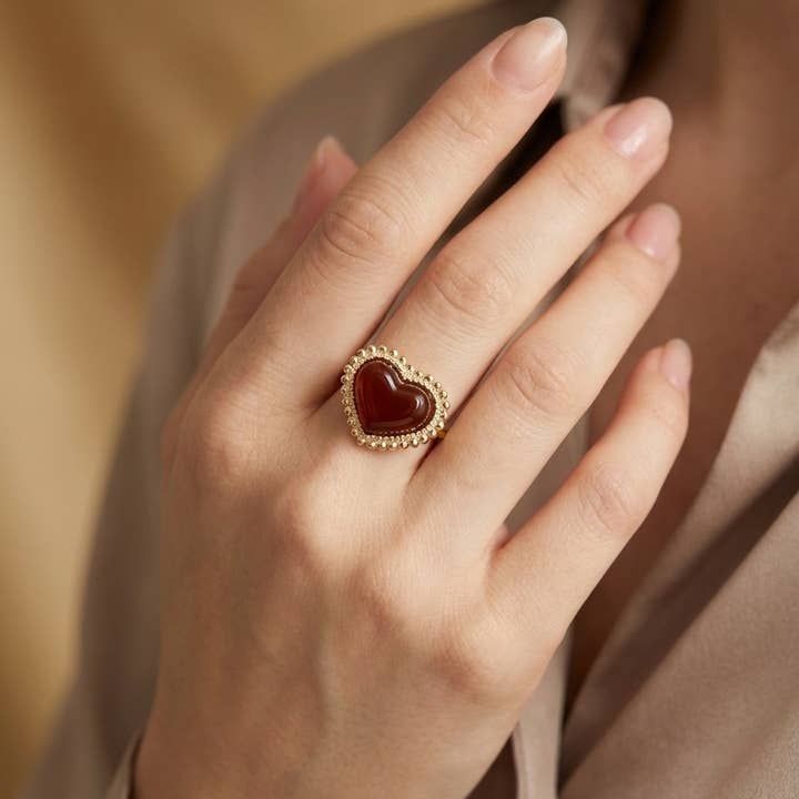 Gold Stainless steel ring 424RX298 for wholesale on Faire