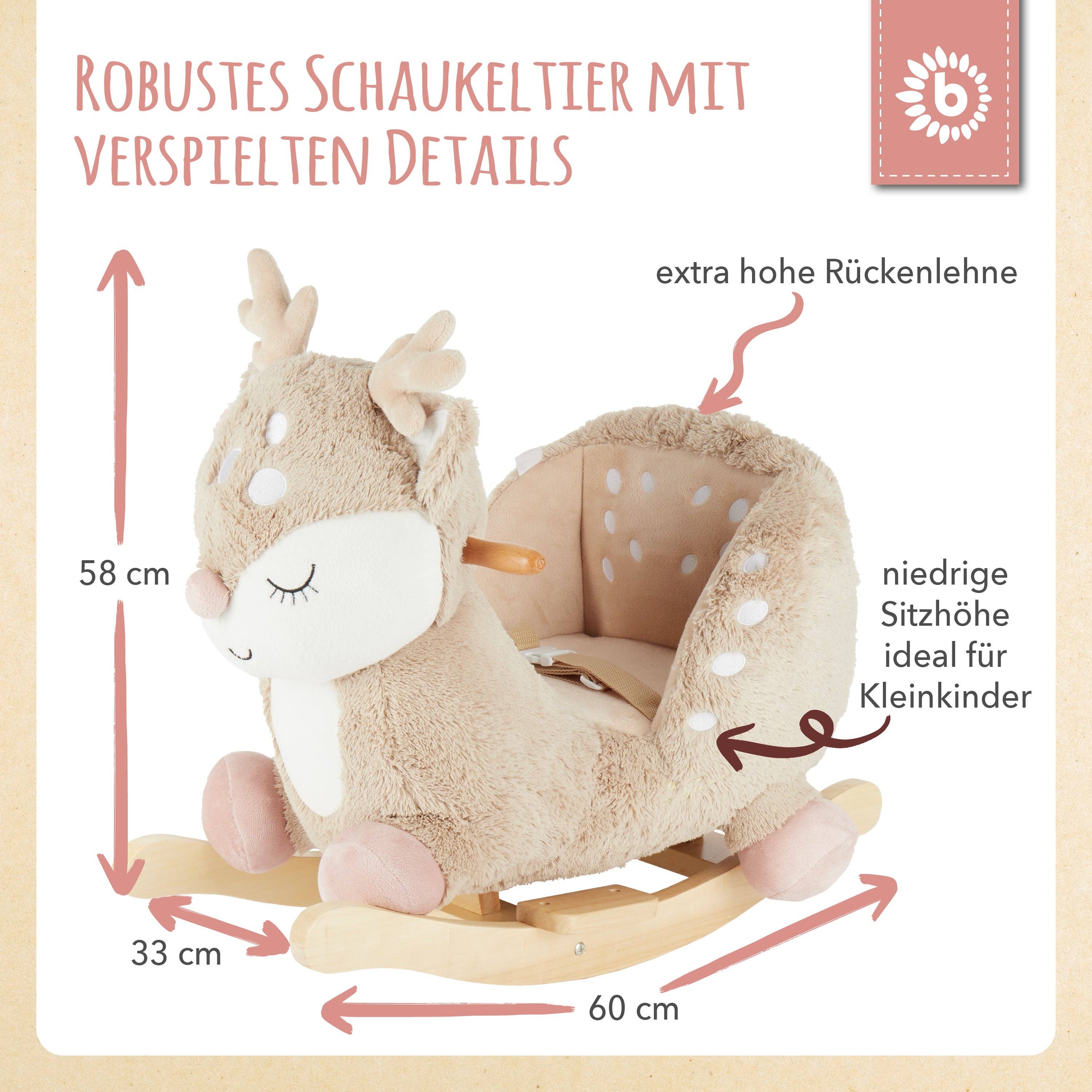 Bieco Spielwaren - Wholesale Rocking Horse - Kids - Rocking Animal Baby Deer Ella6