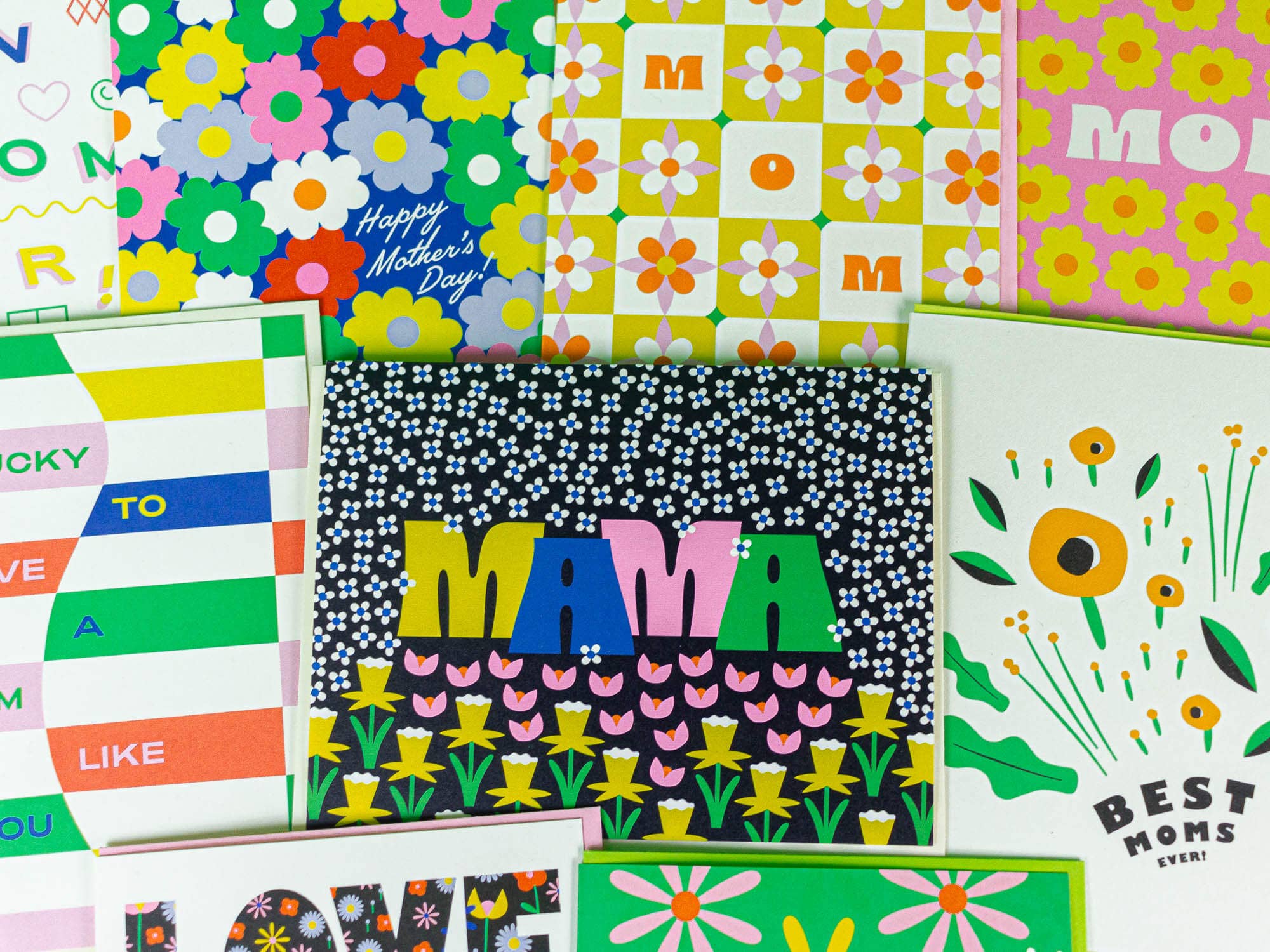 My Darlin' - Venta al por mayor Tarjetas del Día de la Madre - Garden of Mama • Tarjeta tipográfica retro floral para el Día de la Madre2