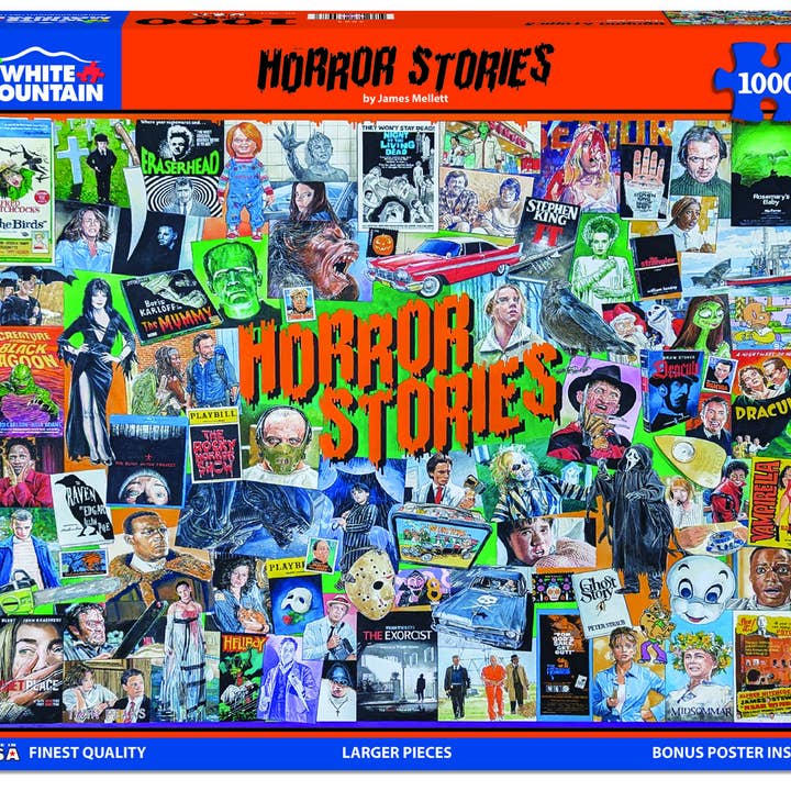White Mountain Puzzles - Wholesale Puzzle - Adult - Horror Stories (1984pz) - 1000 Piece Jigsaw Puzzle1