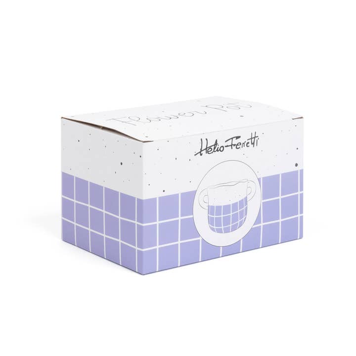 Helio Ferretti - Wholesale Vase - HANDMADE PURPLE VASE - HAND PAINTED HF2