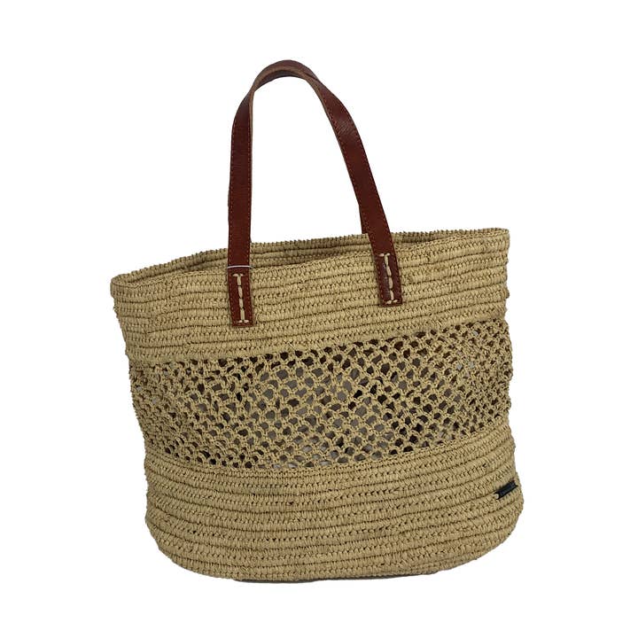 BARATA handtas van raffia om met de hand te dragen voor wholesale door CAMALYA