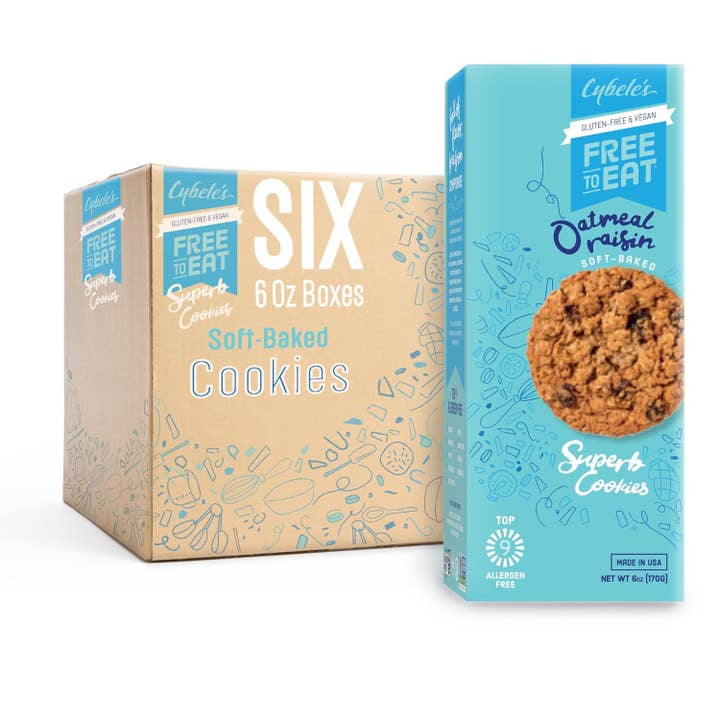 Awakened Foods - Wholesale Cookie - Cybele's Free to Eat Soft-Baked Oatmeal Raisin Cookies2