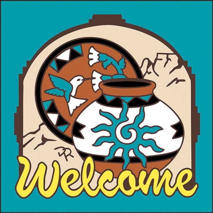 Welcome Pottery Tile (7959) for wholesale by Earthtones Tile