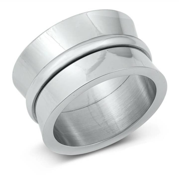Ring For Men, Silver Thumb Ring, Stainless Steel Men's Ring, for wholesale by CALIFORNIA TOE RINGS