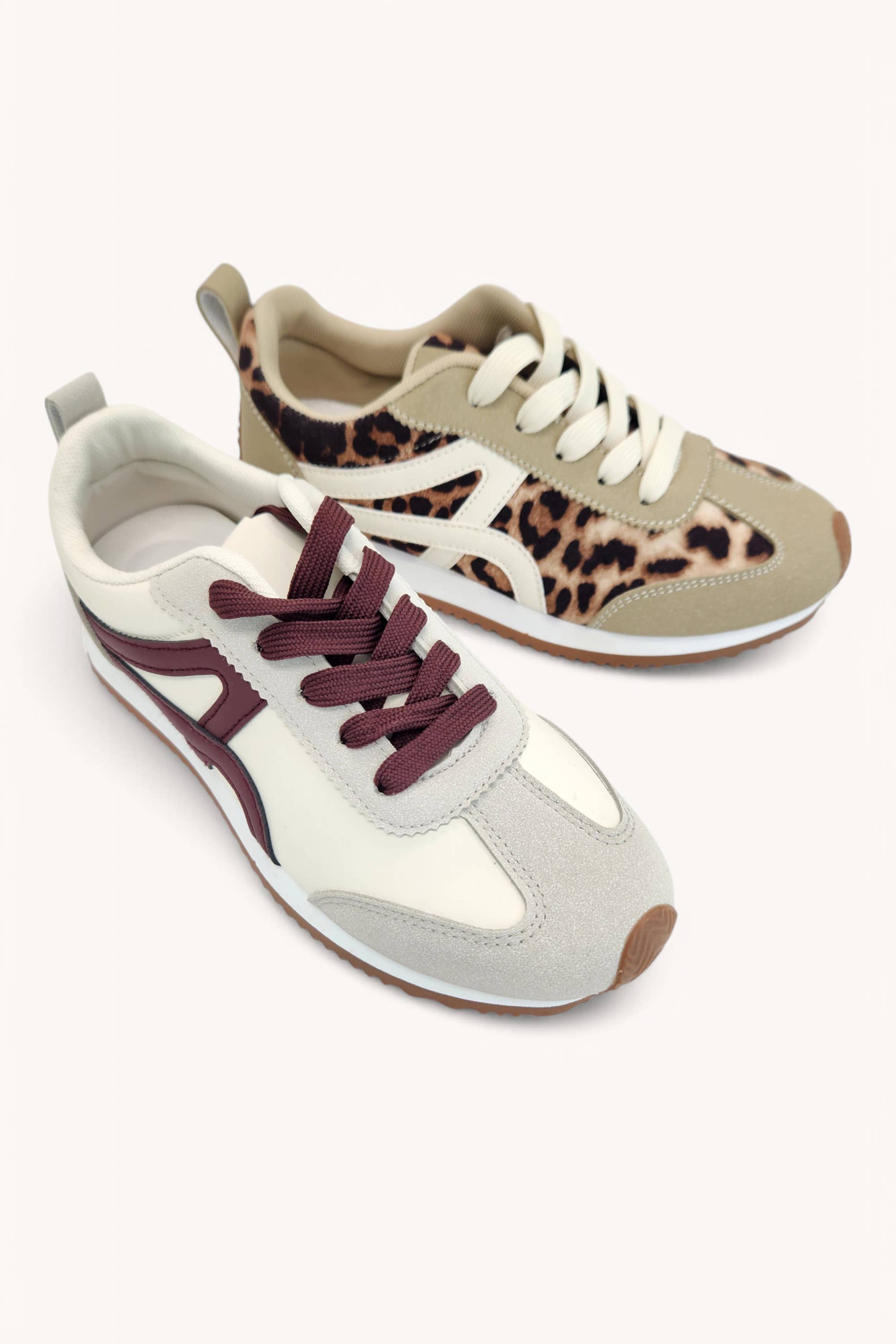 CCOCCI – wholesale Lifestyle trainers – Women′s – ANKI-1 SWOOSH LINE DESIGN GUM SOLE SNEAKERS3