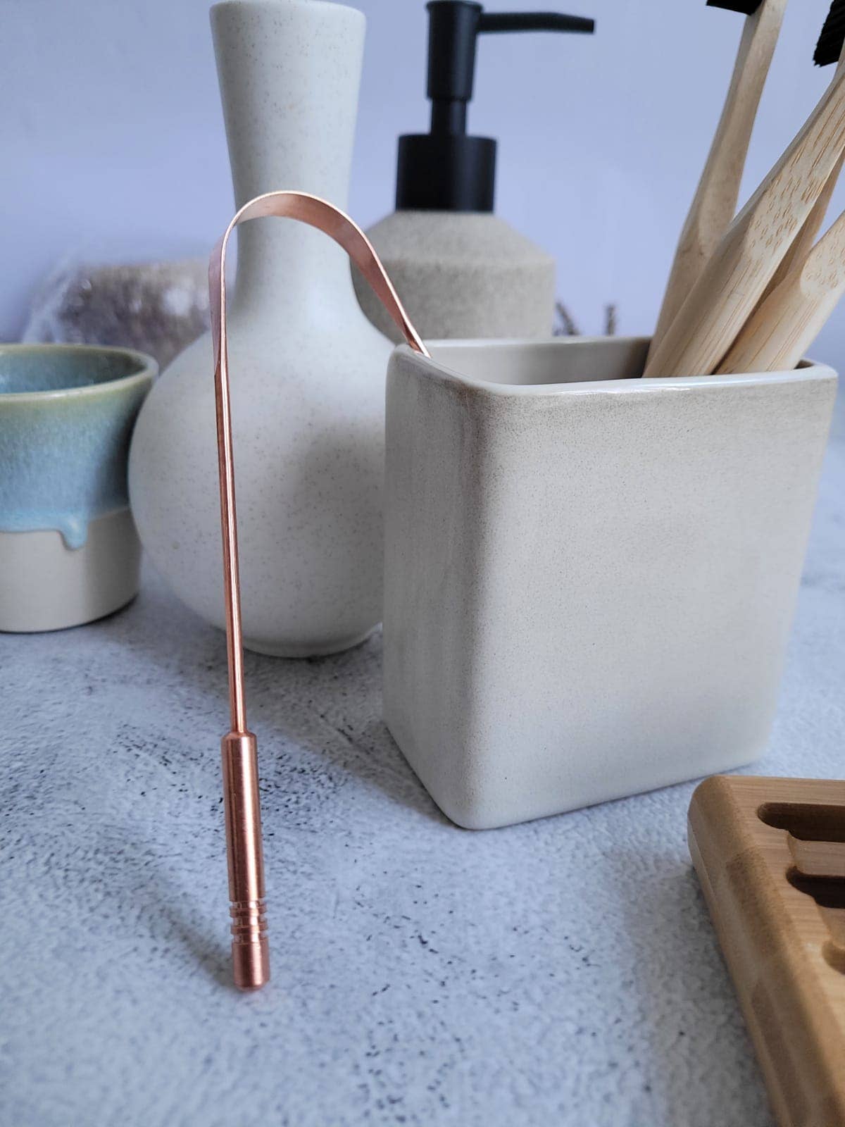 New Living - Wholesale Tongue Scraper - Copper Tongue Scraper2