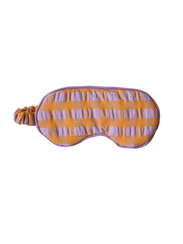 Mosey Me - Wholesale Sleep/eye mask - Kumquat Bloom Seersucker Eye Mask0