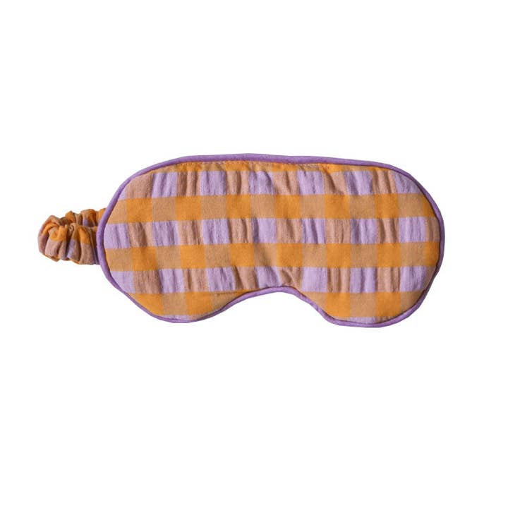 Mosey Me - Venta al por mayor Antifaz - Antifaz de Ojos de Seersucker Flor de Kumquat0