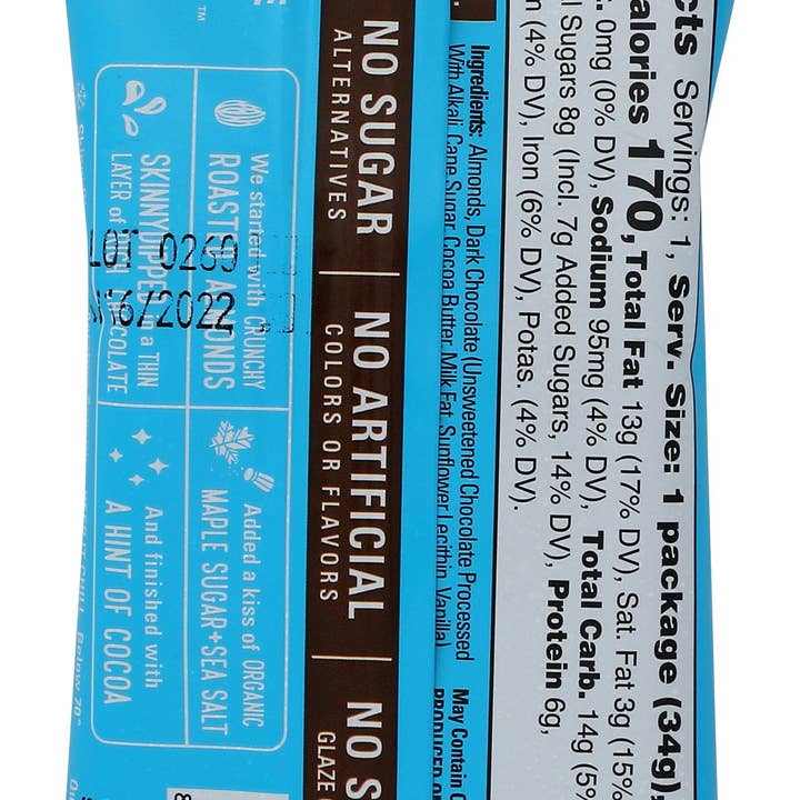 Everyday Supply Co - Wholesale Chocolate Covered Sweets - SKINNYDIPPED ALMONDS CHOC CVRD COCOA - Case of 101