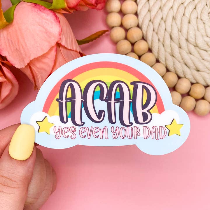 ACAB Vinyl Sticker for wholesale by Pink Petal Paper Co