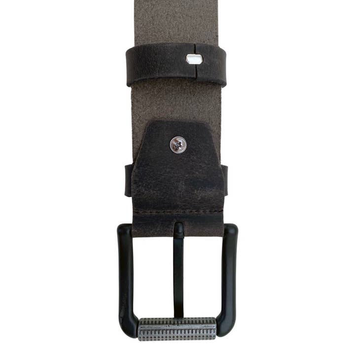 Arrigo – Cinto - Unissexo por atacado – Cinto de couro preto - 4,5 cm de largura - couro de cinto preto3