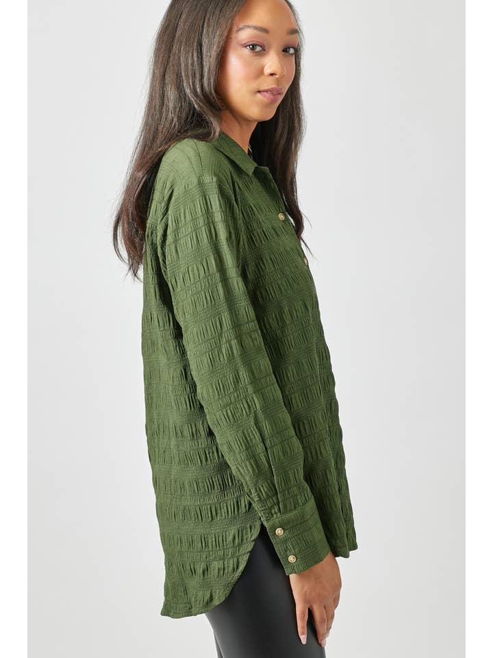 Mystree - Wholesale Button Down Shirt - Women's - 60209 Textured Button Down Shirt22