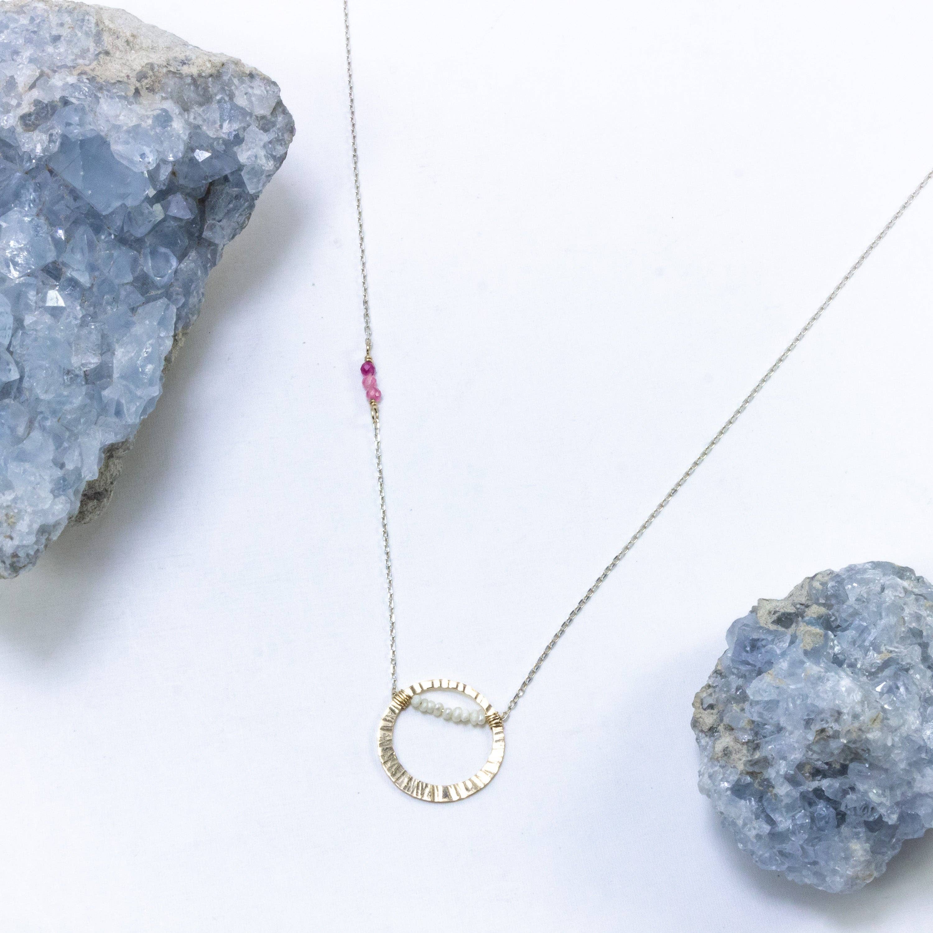 Laura J Designs - Wholesale Pendant/Charm Necklace - Solar Pearl Pendant3