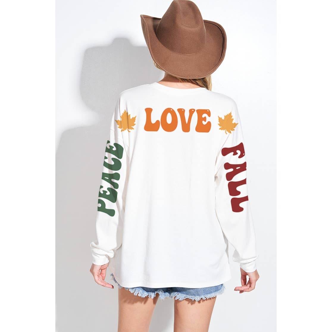 Phil Love - Wholesale Tunic - Women's - Peace love fall print tri-blend oversized top9