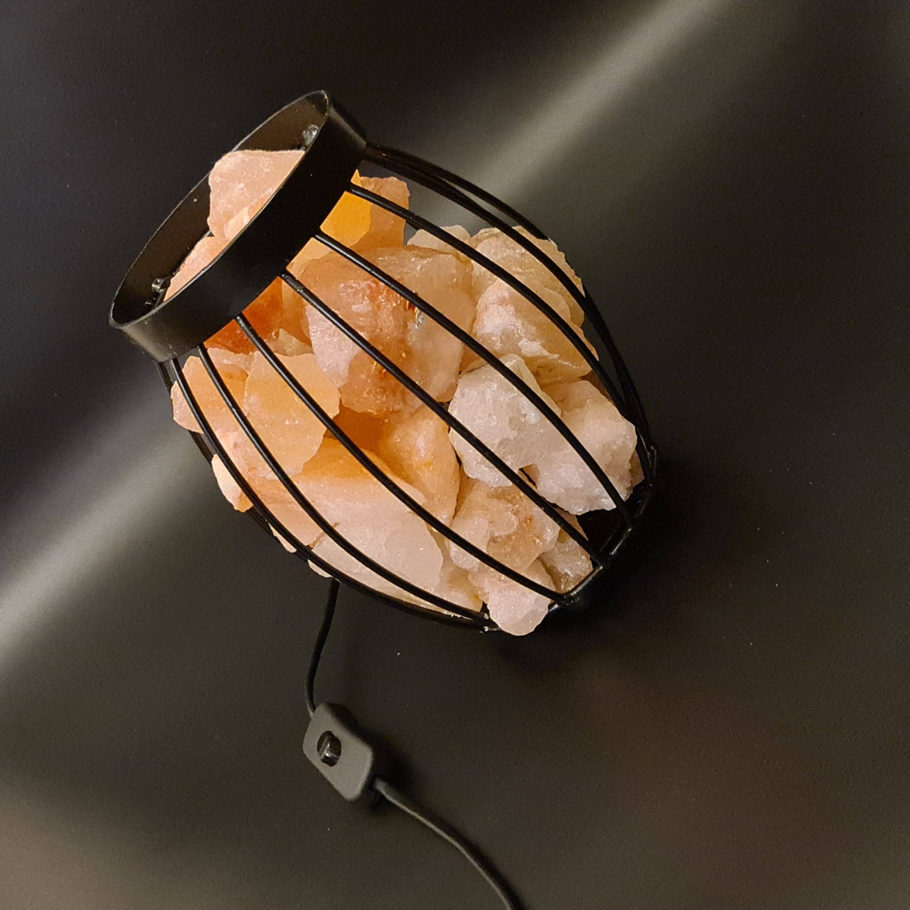 Gemstone Gifts Ltd. – wholesale Salt lamp – Himalayan Salt Lamp - Metal Basket (Oval Round Top)8