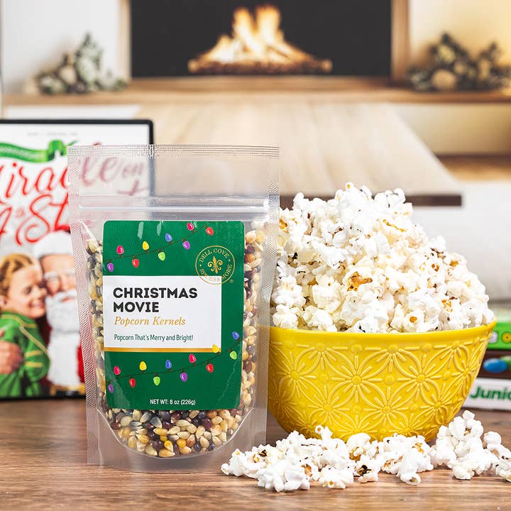 Dell Cove Spices & More Co. - Wholesale Popcorn Kernels - Christmas Movie Popcorn Kernels - Xmas holiday popcorn