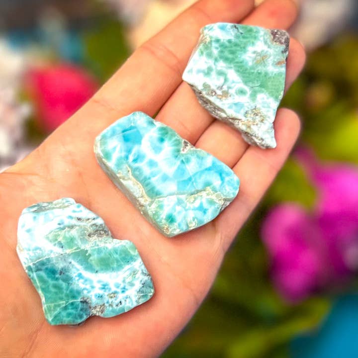 Mandala Gems - Venta al por mayor Piedras/cristales espirituales - Láminas pulidas de larimar de buena calidad5