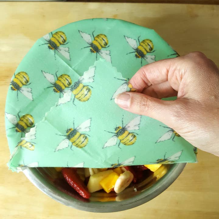 Honey Bee Good - Wholesale Food Storage Wrap/Bag - 3 (L,M,S) HANDMADE Beeswax Wraps | Bee Happy4