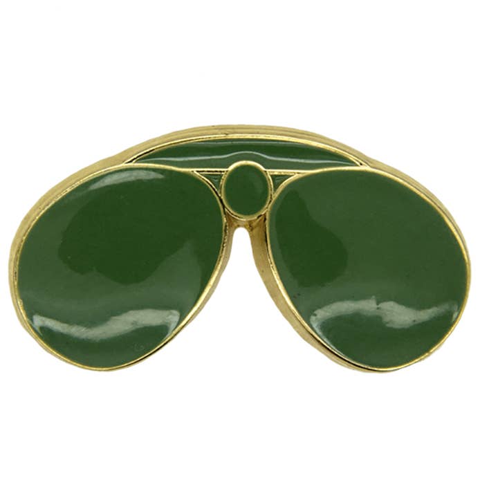 sunglasses pin green gold for wholesale by Godert Amsterdam