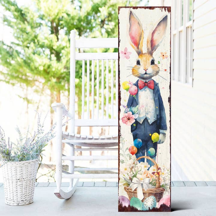 Easter Bunny Porch Sign | Charming Farmhouse Welcome Entryway Decor for wholesale by TX USA Corporation