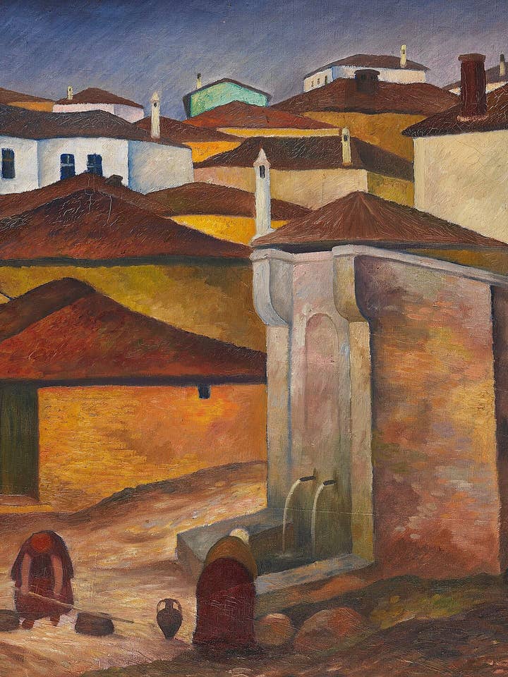 Brunnen em Veles por Gustav Wunderwald - 1919 por atacado de Flashback Shop