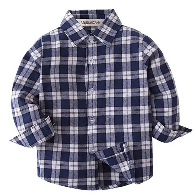 Fennco Styles - Wholesale Button Down Shirt - Kids - Baby Toddler Button-Down Shirt 4