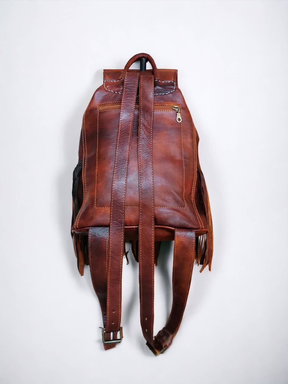 HandmadeBestSeller – wholesale Backpack – Women's – Vintage Leather Fringe Backpack 1