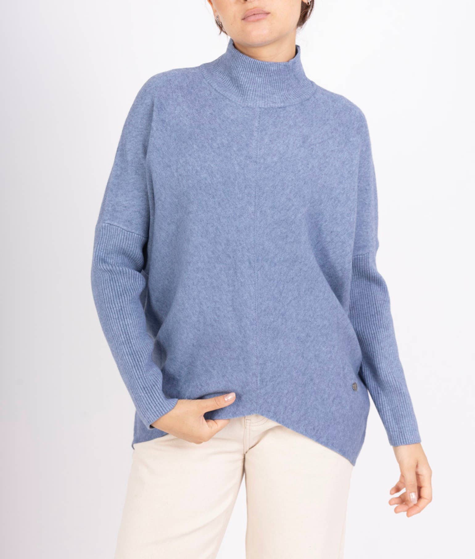 Happy look - Wholesale Knit Sweater - Women's - Women's Knit Sweater – High Collar, Long Sleeves8