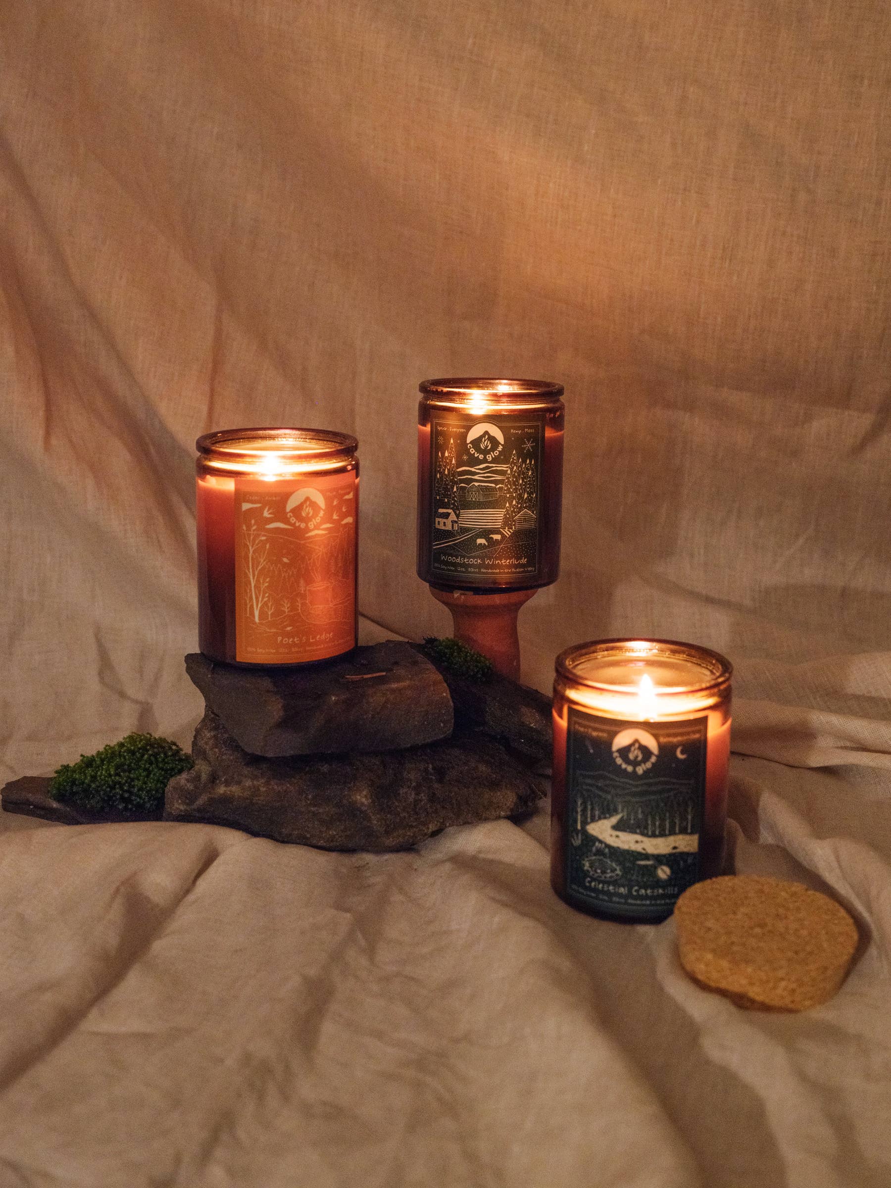 Cave Glow Studio - Wholesale Jar/Filled Candle - Woodstock Winterlude 12oz Soy Candle3