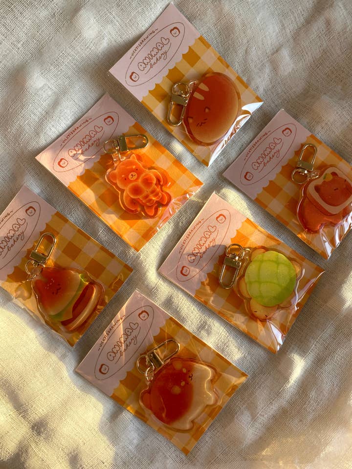 Animal Bakery Keychain for wholesale by vickyisdrawing