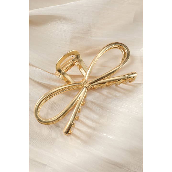 Gold LDC Bowknot Shape Claw Clip for wholesale on Faire