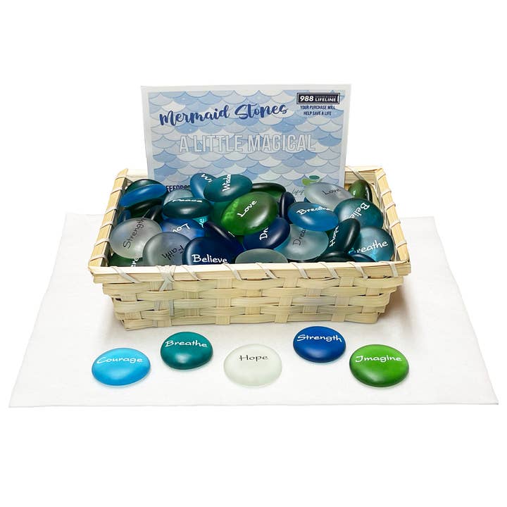 Lifeforce Glass, Inc. – Moeda colecionável por atacado – Pedras de vidro do mar com mensagem inspiradora1